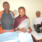 3 Women Inmates in sewing class